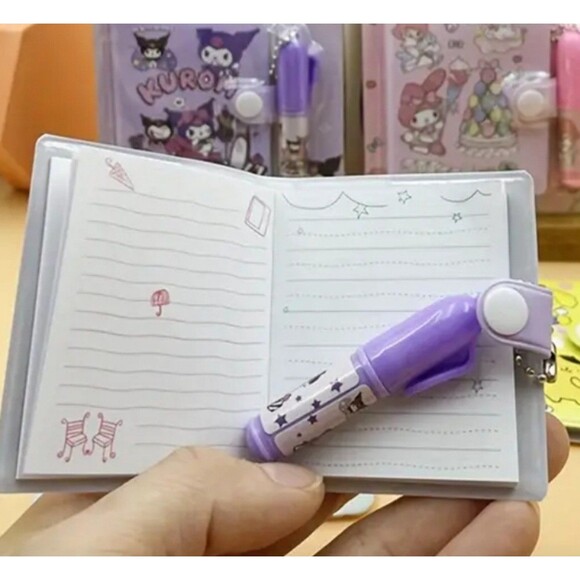 Mini Purple Kuromi note pad keychain - Picture 2 of 2